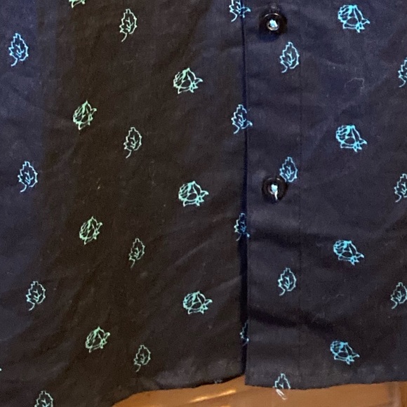 G-Net Black Slim Fitted Shirt w/Turquoise Prints - Picture 8 of 12